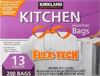 G) ~200ct Kirkland Signature Drawstring Kitchen