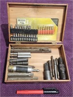 Cedar Box Full of Hex Drive Extensions, Bits,