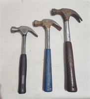 12, 16, 24oz Steel Handled Claw Hammers