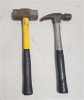 3lb Sledge, 2lb Claw Hammers,  Fiberglass & Steel