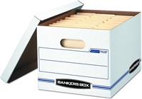 Bankers Box File Storage Box, Letter/Legal, 4 ea.