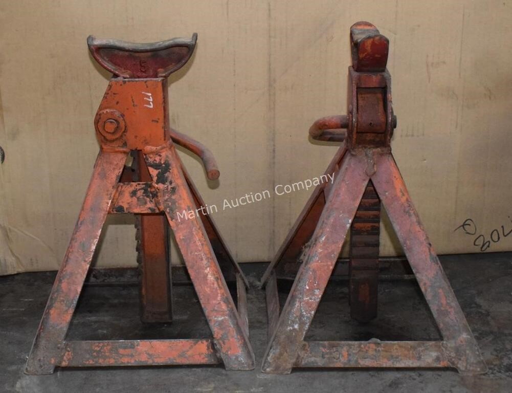 (C) Pair of 6-Ton Orange Jack Stands