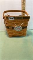 Longaberger 1995, cranberry basket with