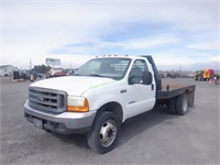 2001 Ford F550 Diesel Flatbed Truck