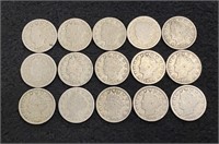 Group of Full Date Liberty V Nickels