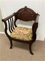Decorative wood arm chair  24” x 18”