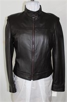 Brown leather coat size medium Retail $ 440.00