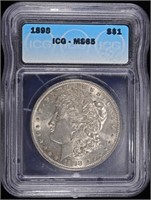 1898 MORGAN DOLLAR ICG MS65