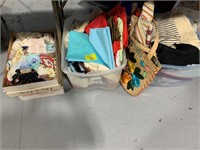 3 BOXES OF VINTAGE SOFT GOODS OF ALL KINDS