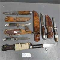 Assorted Hunting Knives & Sheaths
