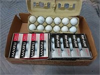 assortment of golf balls