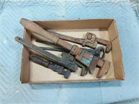 assortment of old wrenches