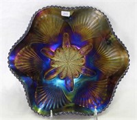 Petal & Fan lg size ruffled bowl - purple