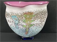 Art Glass Signed Vase Richard Eckerd 1996
