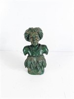 Verdite-look African Woman Sculpture