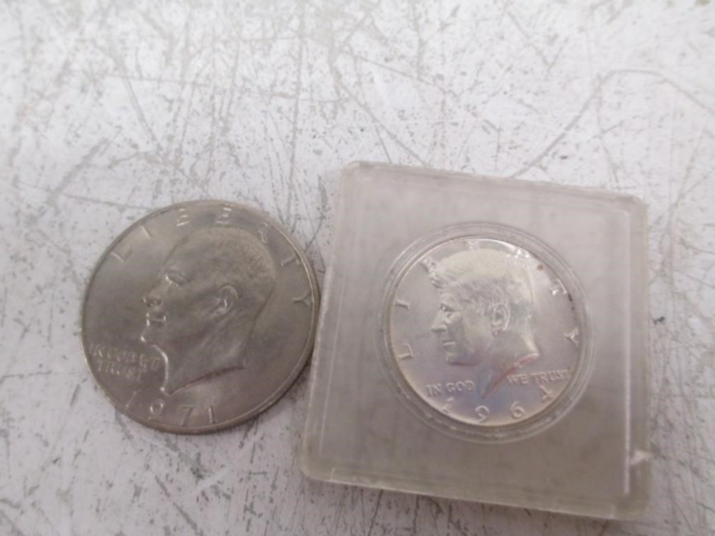 1964 JFK Kennedy 90% Silver Half Dollar -