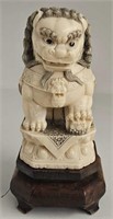 Antique Hand Carved Ivory Chinese Foo Dog