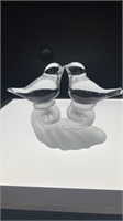 Mireau studio Crystal kissing love birds-signed