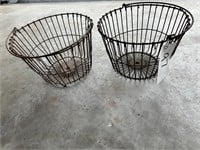 (2) Wire Egg Baskets