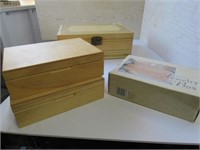 4 Jewelry Boxes 3 Wood