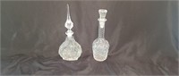 2 Cut Crystal Decanters