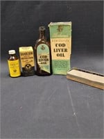 Antique Cod liver oil, Dandelion Brand Butter