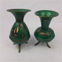 Small metal vases/spitoons made in Israel
