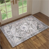 SM3656  BERTHMEER Small Area Rug 2'x3', Brown Taup