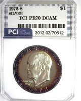 1972-S Silver Ike PR70 DCAM LISTS $425