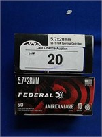2X-50ct 5.7x28mm Federal and FNH