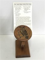Vintage wood owl recipe card holder