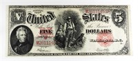 1907 $5 WOODCHOPPER UNITED STATES NOTE