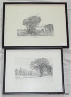 H.N.Eccleston OBE Kingston Vale 1948 Etching