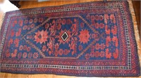 1940's Turkish Hand Knotted Geometric Floral Rug