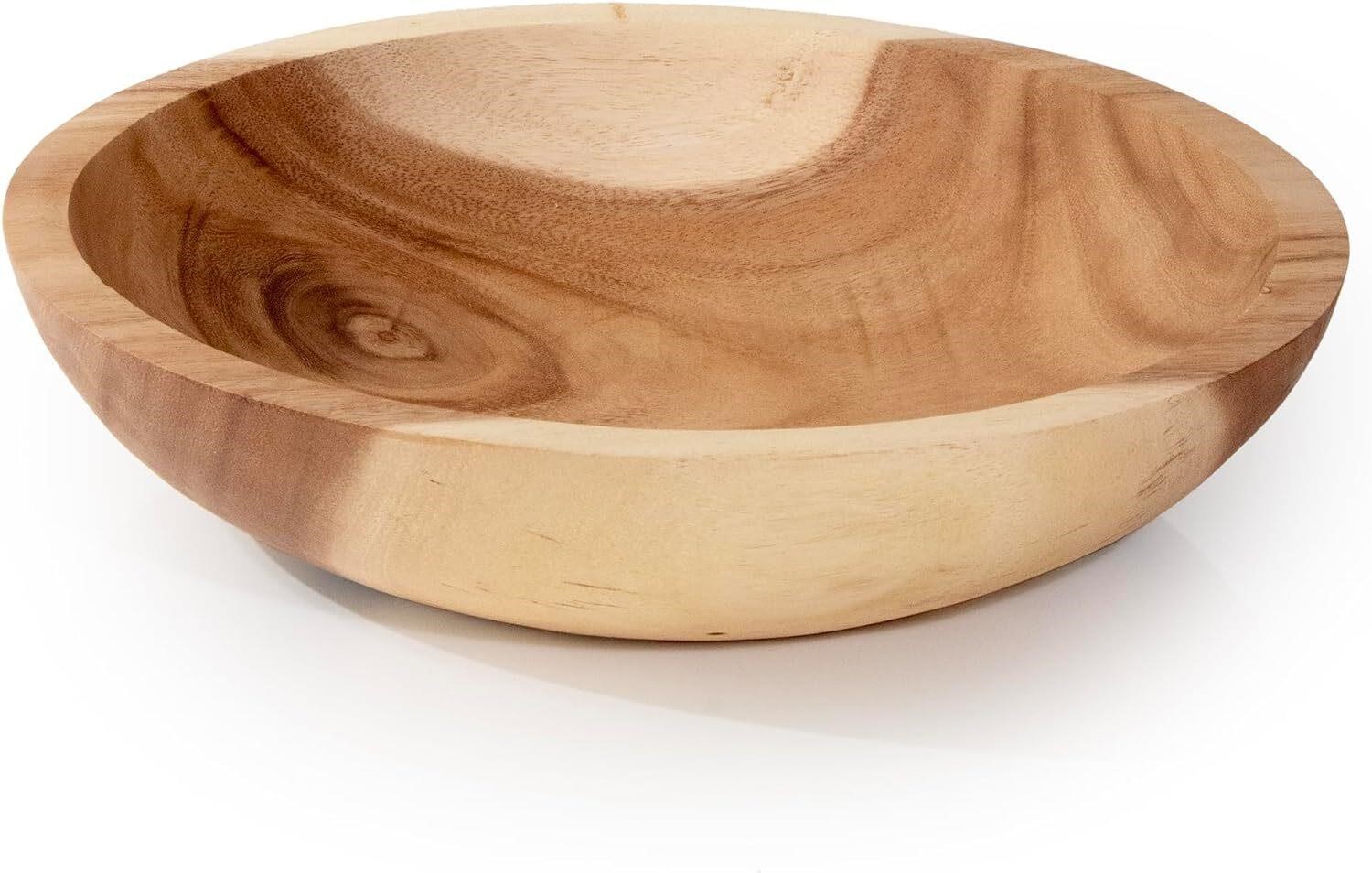 ANDALUCA Teak Wood Hand Carved Bowl (16)