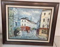 Framed VTG Painting Signed L Aron