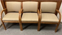 Tan stripe office chairs