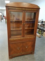 VTG ART DECO STYLE CHINA CABINET MATCHES LOT 233