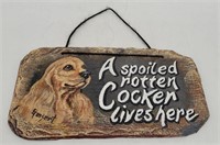 Painted Slate Sign - Signed Geisert 'Spoiled Rotte