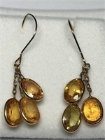 $2000  14k Gold Yellow Sapphire Earrings 25-JM27