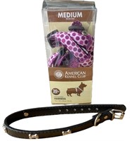 Dog Harness & Black Collar (MED)