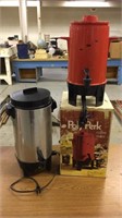 Poly Perk coffee maker with box and west bend