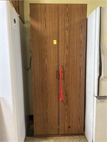 Wooden Lockable Cabinet, 28"W x 16"D x 72"T