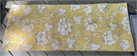 5x2 60x24 Runner Rug Rubberbacked Yellow Floral