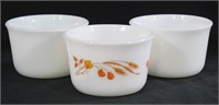 3 pc Pyrex Sugar Dishes