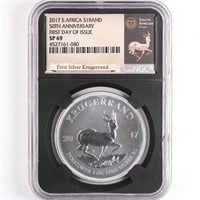 2017 Silver 1oz Krugerrand NGC SP69 FDOI