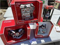 4 COCA COLA MUSICAL AND TOWN SQUARE COLLECTIBLES