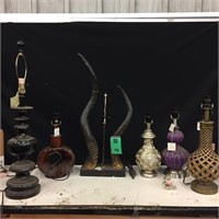 Lot of 6 Assorted Table Lamps