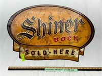 Shiner Bock metal sign
