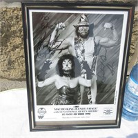 WWF Autographed Photo of Macho Man Randy Savage &